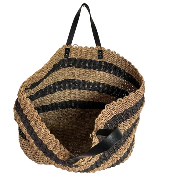 Magnolia Black and Tan Woven Tote - Picture 7 of 14